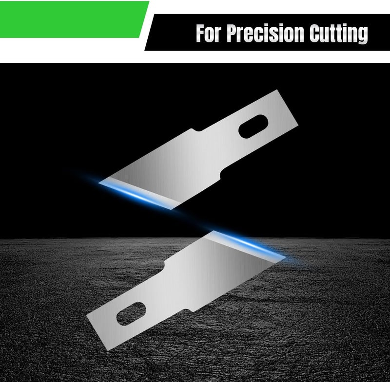 QIMAOO 120 Pcs Exacto Knife Blades, #19 High Carbon Steel Hobby Knife Blade Refills Hobby Knife Replacement Blades for Craft, Scrapbooking, Stencil - Image 4
